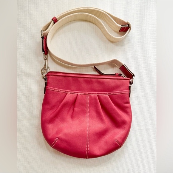 Coach Red Leather Crossbody Bag - Picture 1 of 9